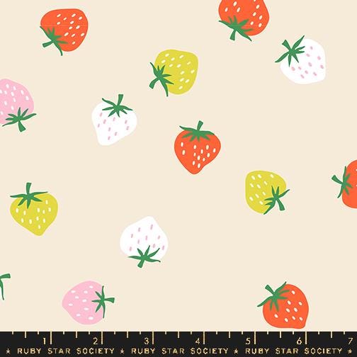 Strawberry Print Natural Shell - Kimberly Kight - Ruby Star Society - RS3085 11