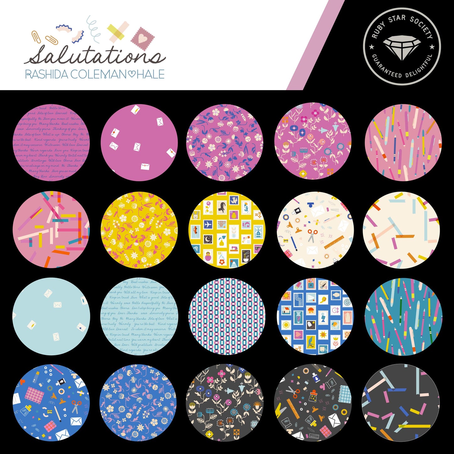 IN STOCK - Salutations Print Natural - Rashida Coleman Hale - Ruby Star Society - RS3085 16