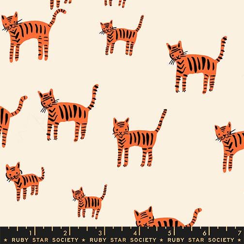 IN STOCK - Catnap Playful Cats Print Orange - Alexia Marcelle Abegg - Ruby Star Society - RS4132 12