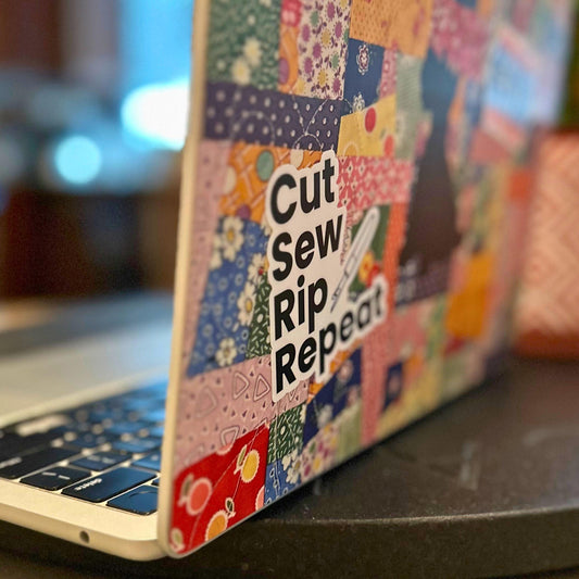 Sticker - Cut Sew Rip Repeat - Original Artwork