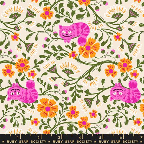 IN STOCK - Hello Alice Cheshire Cat Print Natural Shell - Sarah Watts - Ruby Star Society - RS2128 13