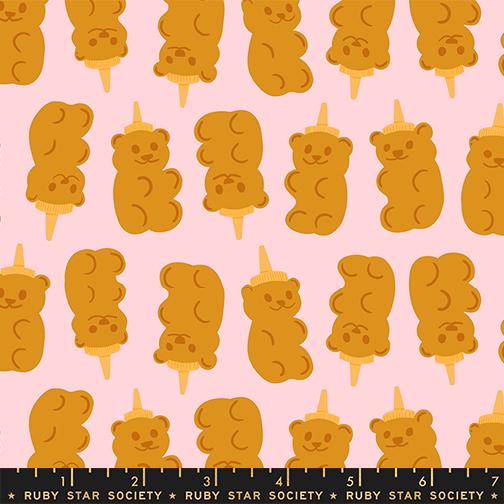 IN STOCK - Egg and Friends Honey Bear Print Cotton Candy Pink - Kimberly Kight - Ruby Star Society - RS3092 12