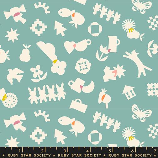 IN STOCK - Paper Cuts 2 All Goods Print Water by Rashida Coleman Hale for Ruby Star Society - RS1108 16