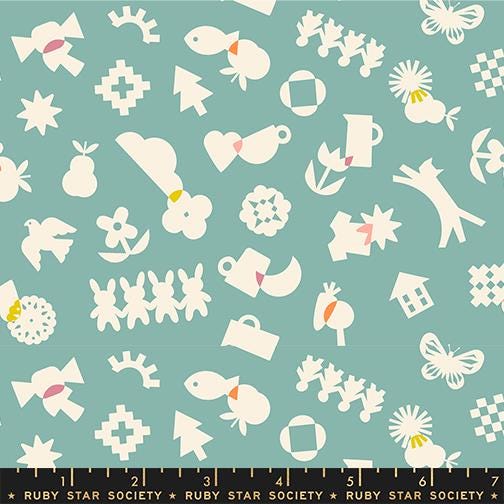 Paper Cuts 2 All Goods Print Water by Rashida Coleman Hale for Ruby Star Society