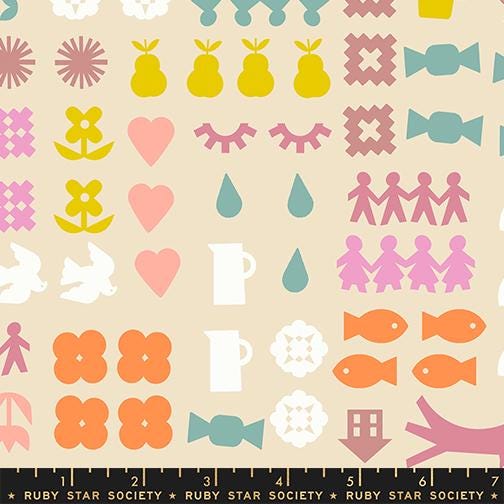 PRE-ORDER - Paper Cuts 2 Together Print Parchment - Rashida Coleman Hale - Ruby Star Society - Ships Jan. 2026 - RS1107 11