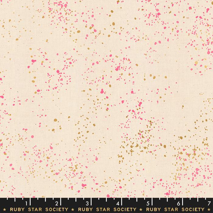 Speckled Metallic Print Neon Pink - Rashida Coleman Hale - Ruby Star Society - RS5027 16M