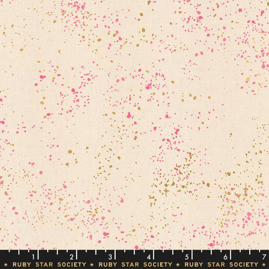 Speckled Metallic Print Neon Pink - Rashida Coleman Hale - Ruby Star Society - RS5027 16M