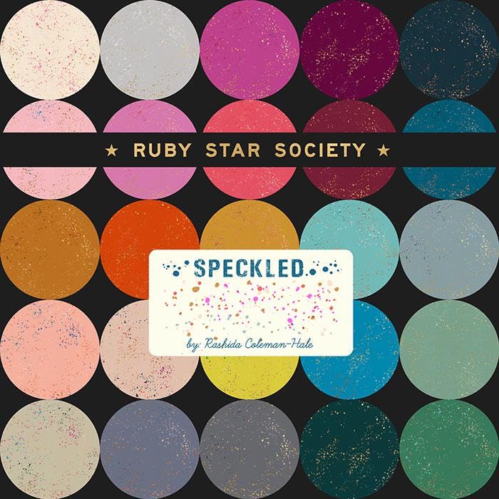 Speckled Metallic Bright Blue - Rashida Coleman Hale - Ruby Star Society - RS5027 50M