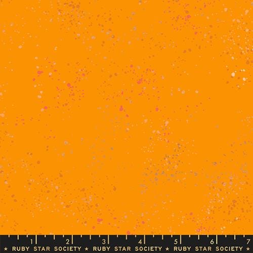 IN STOCK - Speckled Metallic Print Clementine Orange - Rashida Coleman Hale - Ruby Star Society - RS5027 100M