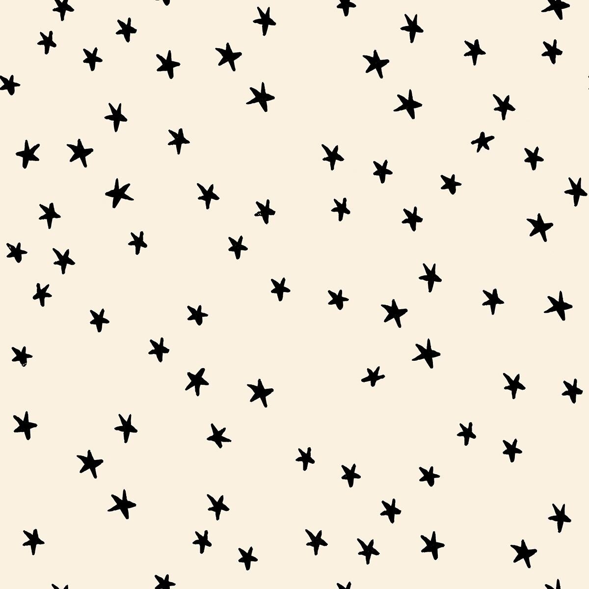 Starry Webbing Natural/Black Stars 1.5" Wide by Alexia Marcelle Abegg for Ruby Star Society - SSCWEB 20
