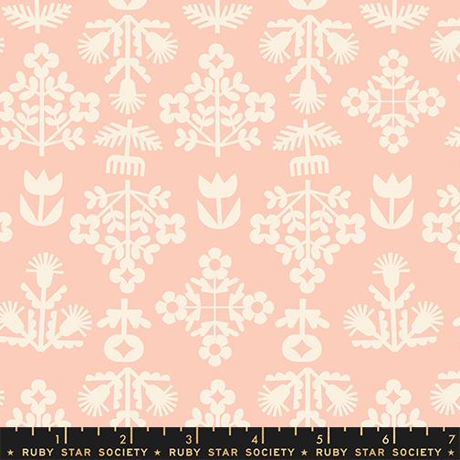 IN STOCK - Paper Cuts 2 Fresh Cut Flowers Print Peach Puff by Rashida Coleman Hale for Ruby Star Society - RS1112 13