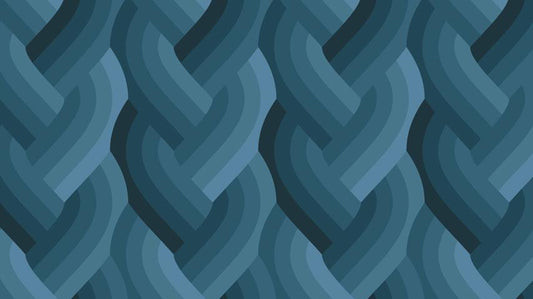 Echo Braid Print Navy by Emily Van Hoff for Moda Fabrics