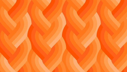 Echo Braid Print Orange by Emily Van Hoff for Moda Fabrics