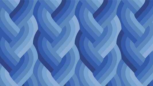 Echo Braid Print Royal Blue by Emily Van Hoff for Moda Fabrics
