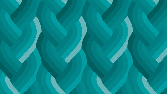 Echo Braid Print Teal by Emily Van Hoff for Moda Fabrics
