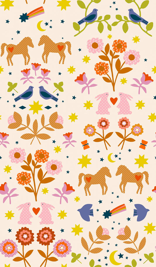 Mystic Fable Large Icons print Natural by Alexia Marcelle Abegg for Ruby Star Society