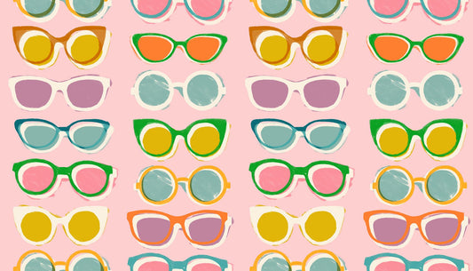 Poolside Too Poolside Shade sunglasses print Cotton Candy pink - a Collaboration by Ruby Star Society