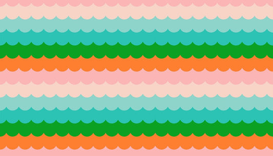 PRE-ORDER - Poolside Too Umbrella Scallops print Verdant - a Collaboration by Ruby Star Society - Due Mid-May