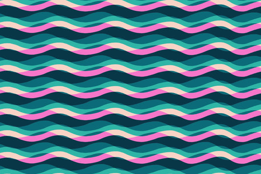 PRE-ORDER - Poolside Too Poolside Waves print Peacock - a Collaboration by Ruby Star Society - Due Mid-May