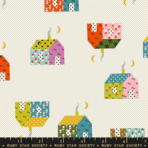 Mystic Fable Little House print Natural by Alexia Marcelle Abegg for Ruby Star Society