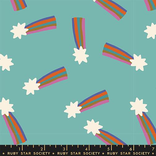 Mystic Fable Shooting Star print Cottage Blue by Alexia Marcelle Abegg for Ruby Star Society