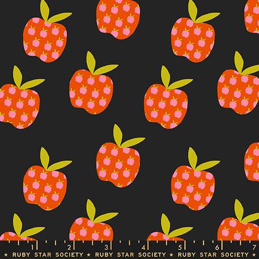 Mystic Fable Big Apple print Soft Black by Alexia Marcelle Abegg for Ruby Star Society