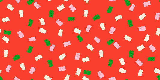 Merry Happy Merry Gummies print Lollipop scarlet by Kimberly Kight for Ruby Star Society - RS3104 12