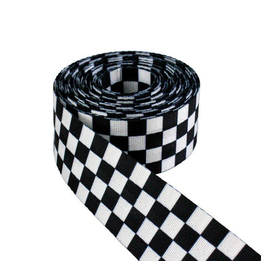 Blk/Nat Checker Webbing 1.5" Wide by Alexia Abegg for Ruby Star Society - SSCWEB 58