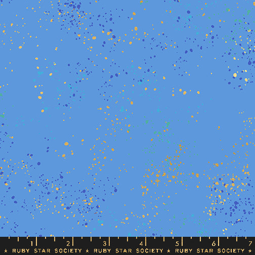 IN STOCK - Speckled Metallic Print Lindley Blue by Rashida Coleman Hale for Ruby Star Society - RS5027 127M