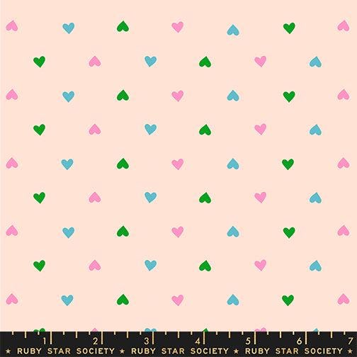 Best Day Ever Ditsy Hearts Peach Cream RS0091 18 Melody Miller