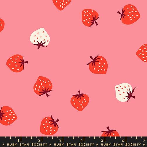 Strawberry Print Pink Sorbet - Kimberly Kight for Ruby Star Society - RS3085 16