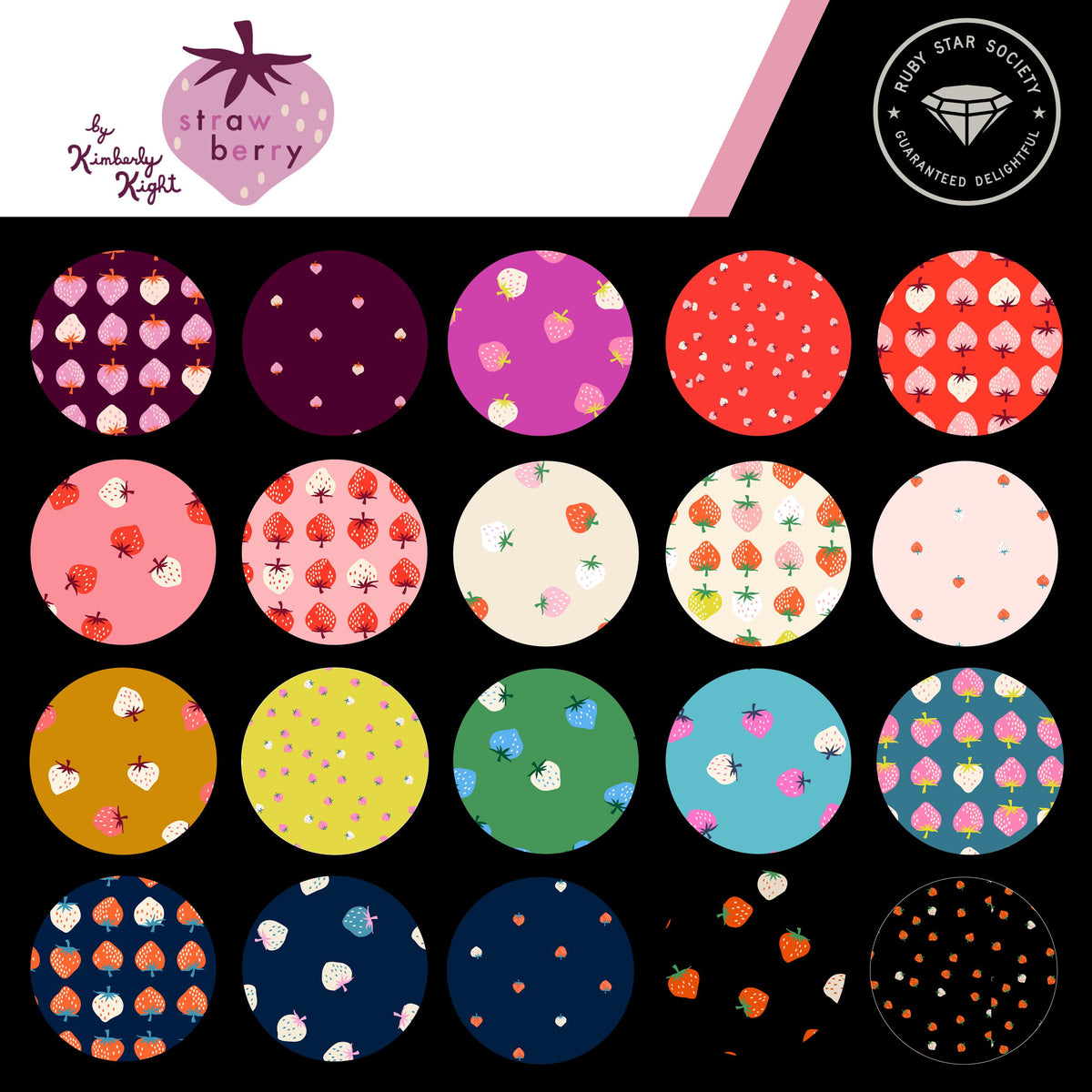 Strawberry Print Navy Blue - Kimberly Kight - Ruby Star Society - RS3084 23