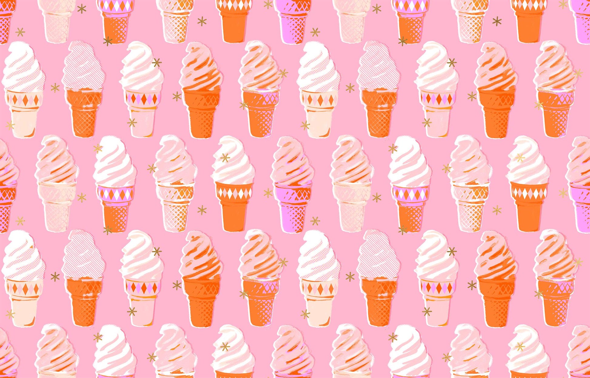 Best Day Ever Ice Cream Metallic Posy RS0105 14M Melody Miller