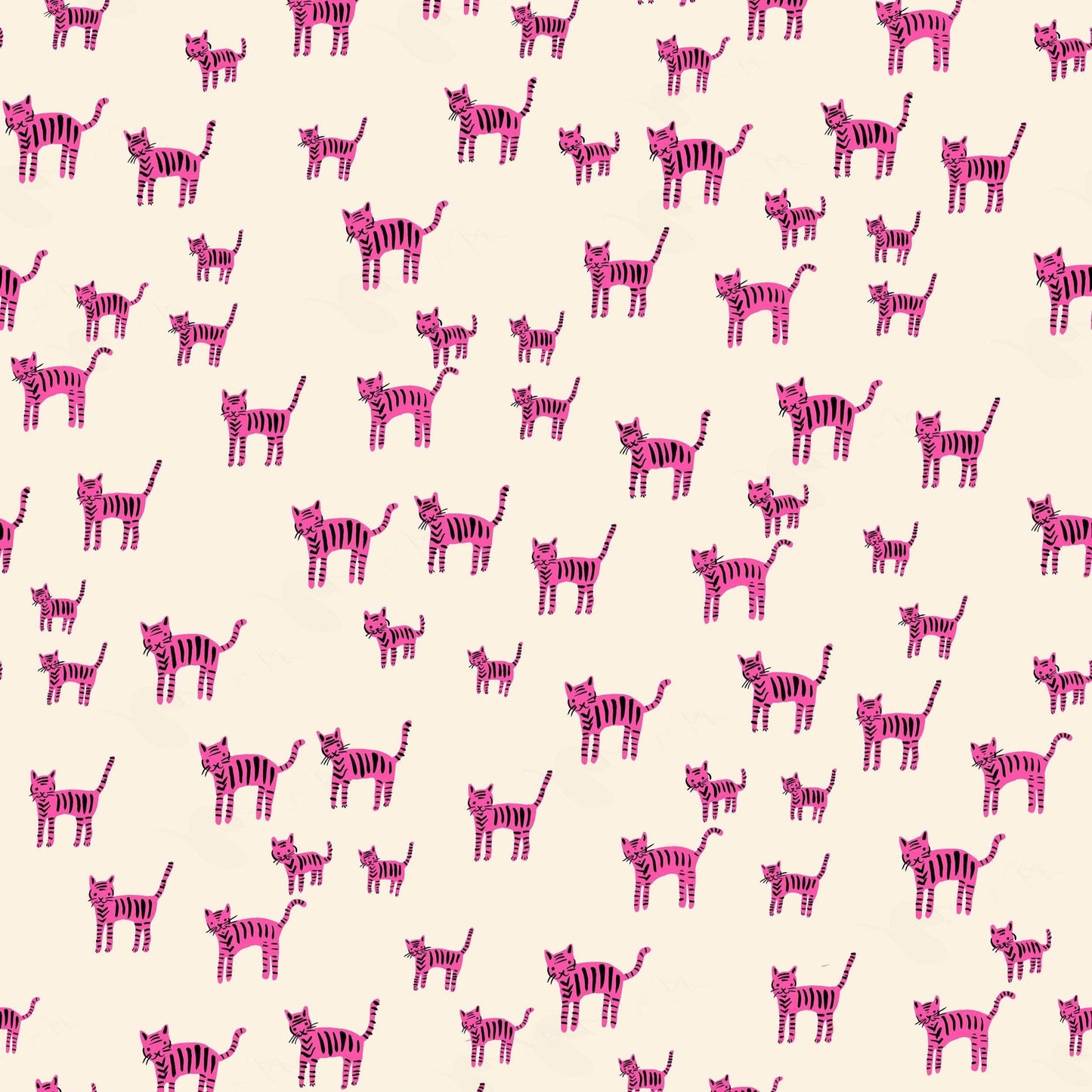 PRE-ORDER - Catnap Playful Cats Print Pink - Alexia Marcelle Abegg - Ruby Star Society - Ships Oct. 2025