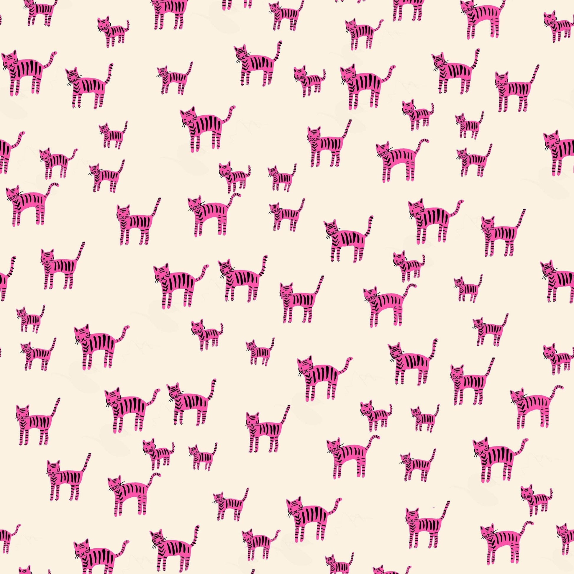 PRE-ORDER - Catnap Playful Cats Print Pink - Alexia Marcelle Abegg - Ruby Star Society - Ships Oct. 2025