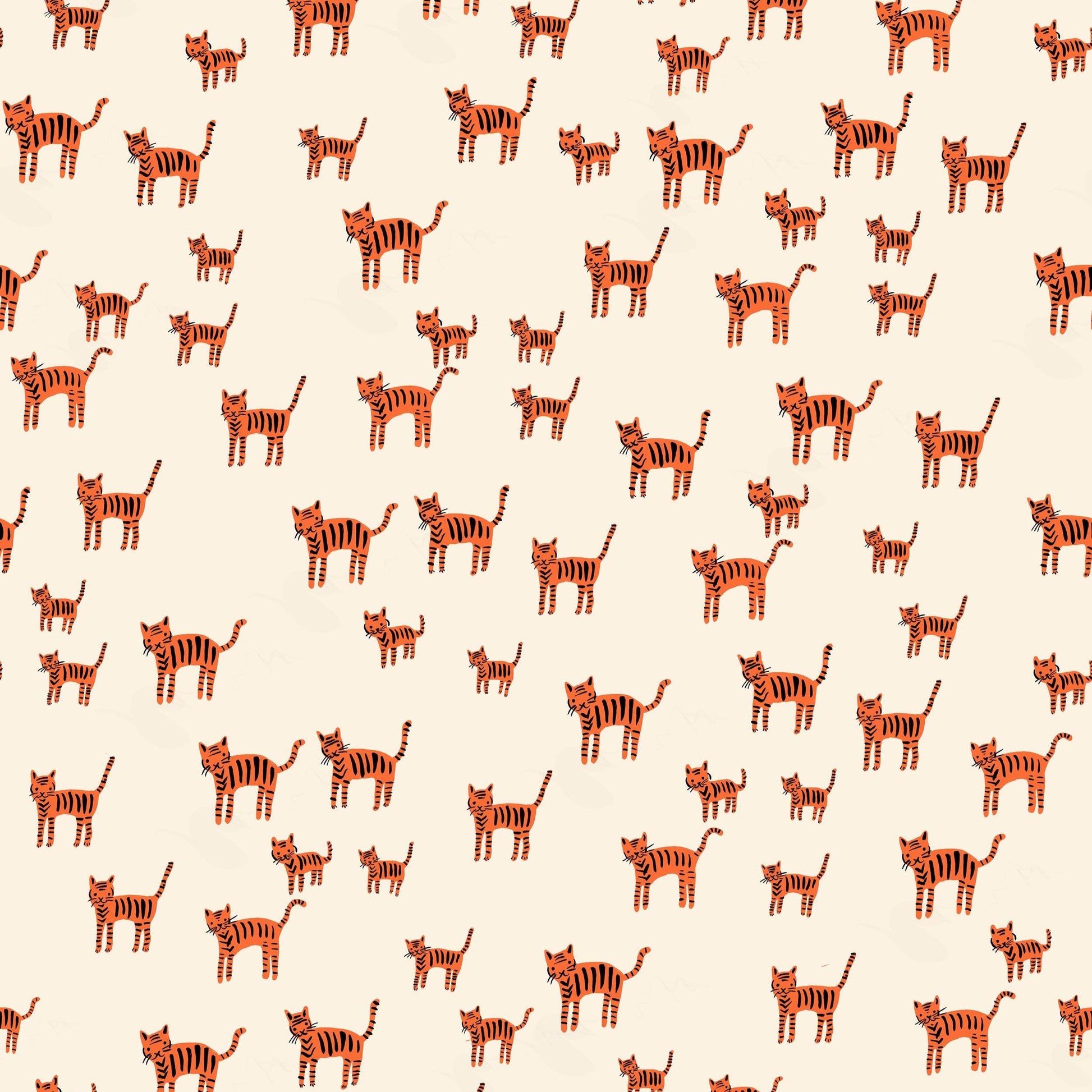 PRE-ORDER - Catnap Cats Print Orange - Alexia Marcelle Abegg - Ruby Star Society - Ships Oct. 2025