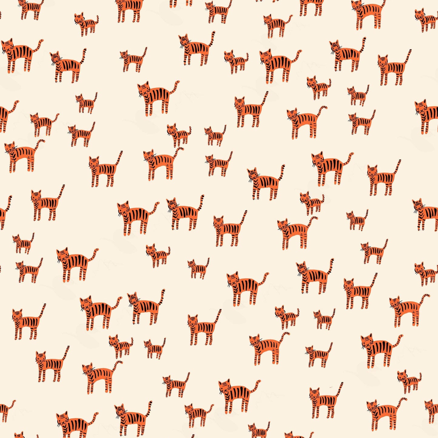 IN STOCK - Catnap Playful Cats Print Orange - Alexia Marcelle Abegg - Ruby Star Society - RS4132 12