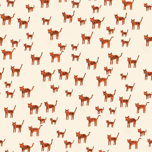 IN STOCK - Catnap Playful Cats Print Orange - Alexia Marcelle Abegg - Ruby Star Society - RS4132 12