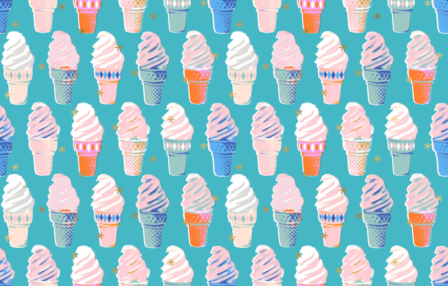 PRE-ORDER - Best Day Ever Ice Cream Metallic Turquoise - Melody Miller - Ruby Star Society - Ships Sept. 2025