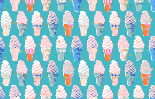 PRE-ORDER - Best Day Ever Ice Cream Metallic Turquoise - Melody Miller - Ruby Star Society - Ships Sept. 2025