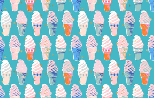 IN STOCK - Best Day Ever Ice Cream Metallic Turquoise - Melody Miller - Ruby Star Society - RS0105 17M