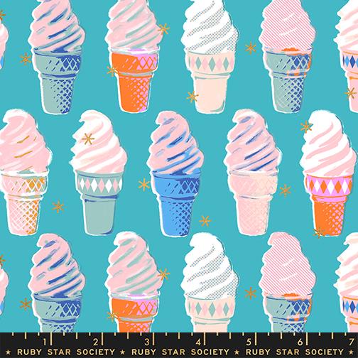 PRE-ORDER - Best Day Ever Ice Cream Metallic Turquoise - Melody Miller - Ruby Star Society - Ships Sept. 2025