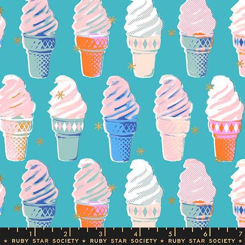 IN STOCK - Best Day Ever Ice Cream Metallic Turquoise - Melody Miller - Ruby Star Society - RS0105 17M