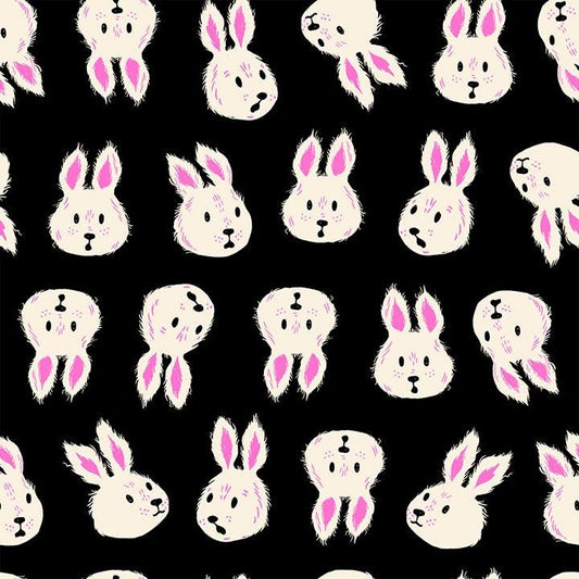 PRE-ORDER - Hello Alice Rushing Rabbit Print Black - Sarah Watts - Ruby Star Society - Ships Oct. 2025