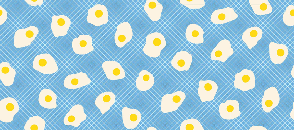 Egg and Friends Fried Eggs Print Altitude Blue - Kimberly Kight - Ruby Star Society - RS3090 15