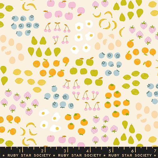 PRE-ORDER - Egg and Friends Froot Print Natural - Kimberly Kight - Ruby Star Society - Ships Dec. 2025