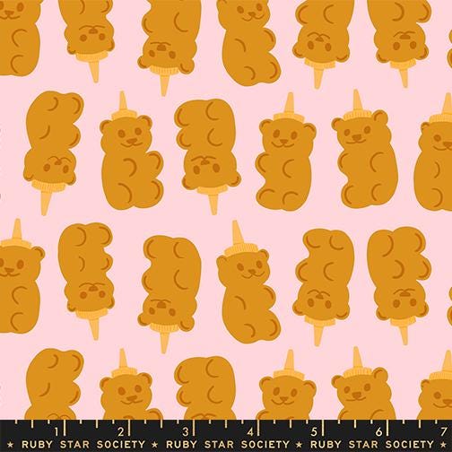 PRE-ORDER - Egg and Friends Honey Bear Print Cotton Candy Pink - Kimberly Kight - Ruby Star Society - Ships Dec. 2025