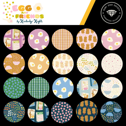 PRE-ORDER - Egg and Friends Pre-cut Charm Pack - Kimberly Kight - Ruby Star Society - Ships Dec. 2025