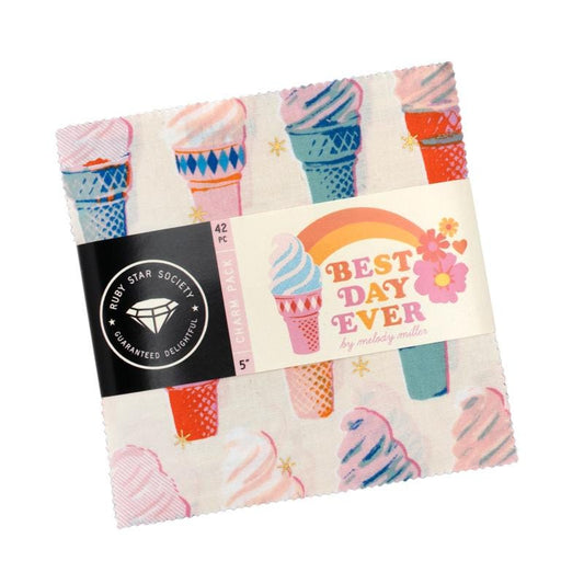 PRE-ORDER - Best Day Ever Pre-cut Charm Pack - Melody Miller - Ruby Star Society - Ships Sept. 2025