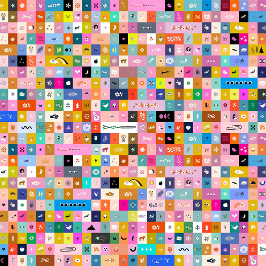 IN STOCK - Selvedge Magic Icons Print - Ruby Star Society Collaboration